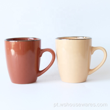 Canecas de cerâmicas da porcelana vitrificada por atacado caneca de café